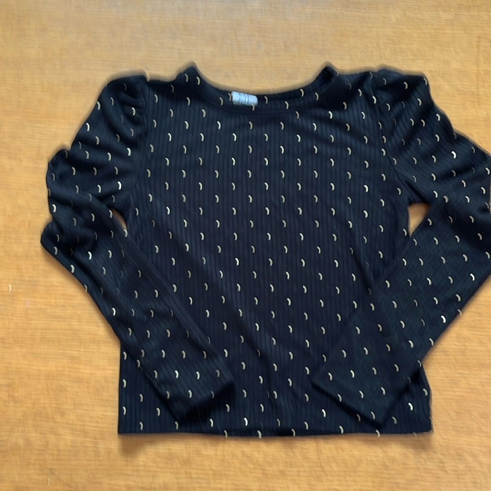 Gap kids girls long sleeve black top size small